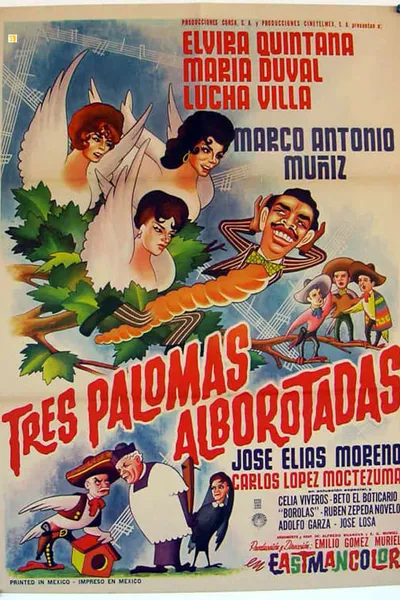 Tres palomas alborotadas